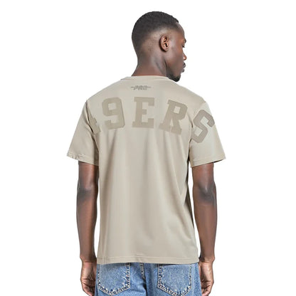 Pro Standard San Francisco 49ers Wingspan Drop Shoulder Tee - Taupe (FS41410470-TAU)