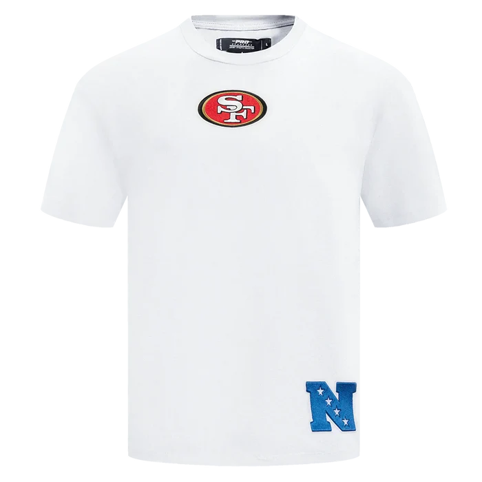White Pro Standard 49ers Wingspan Drop Shoulder T-shirt with team logo and comfortable fit