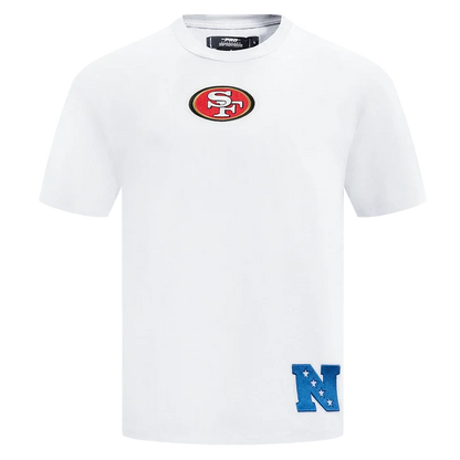 White Pro Standard 49ers Wingspan Drop Shoulder T-shirt with team logo and comfortable fit