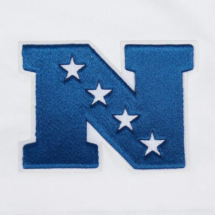 White cotton jersey Pro Standard 49ers Wingspan Tee with comfortable drop shoulder design