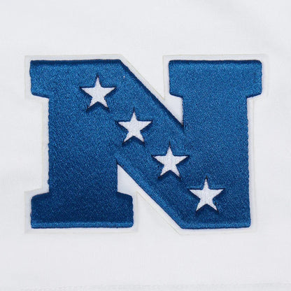 White cotton jersey Pro Standard 49ers Wingspan Tee with comfortable drop shoulder design