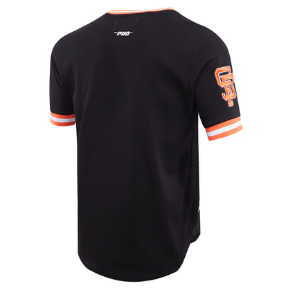 Men's short sleeve San Francisco Giants tee by Pro Standard in black and orange colors