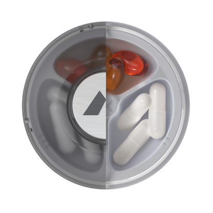 Half open, half closed Promixx Pill case
