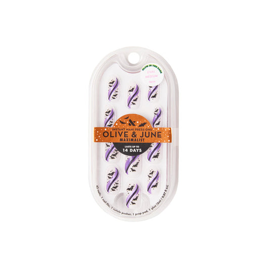Puffy Bat Swirls - Press-On | Medium | Oval