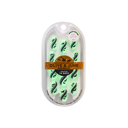 Puffy Bat Swirls - Press-On | Medium | Oval