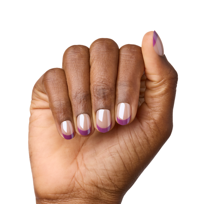 Purple Chrome Velvet - Press-On | Extra Short | Round