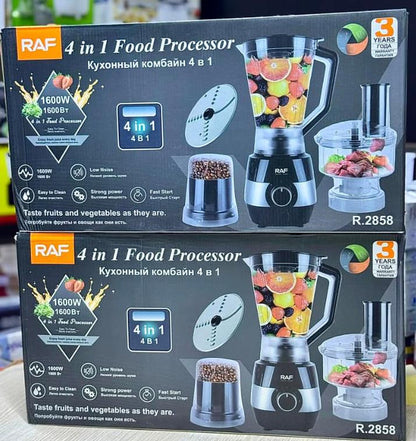 RAF R.2858 4-in-1 Food Processor & Blender - 1600W