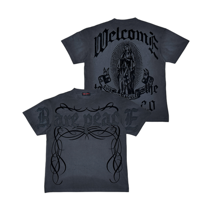 Rare Peace "Virgin Mary Washed" Dark Grey Tee