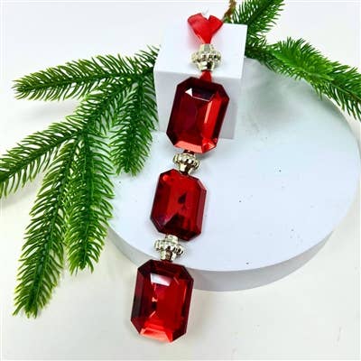 Red Acrylic Jewel Hanging Ornament