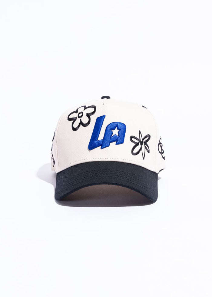 Reference "LA Star" Snapback Hat - Cream/Black (REF880)