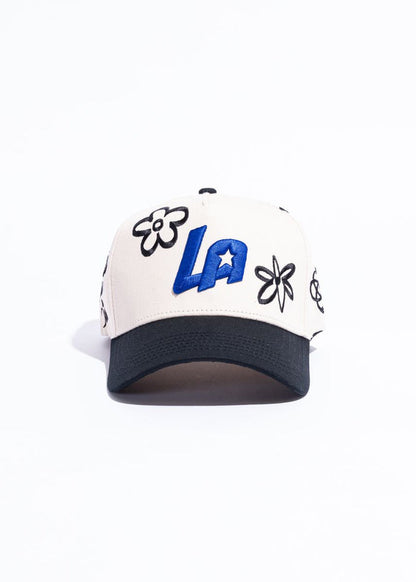 Reference "LA Star" Snapback Hat - Cream/Black (REF880)