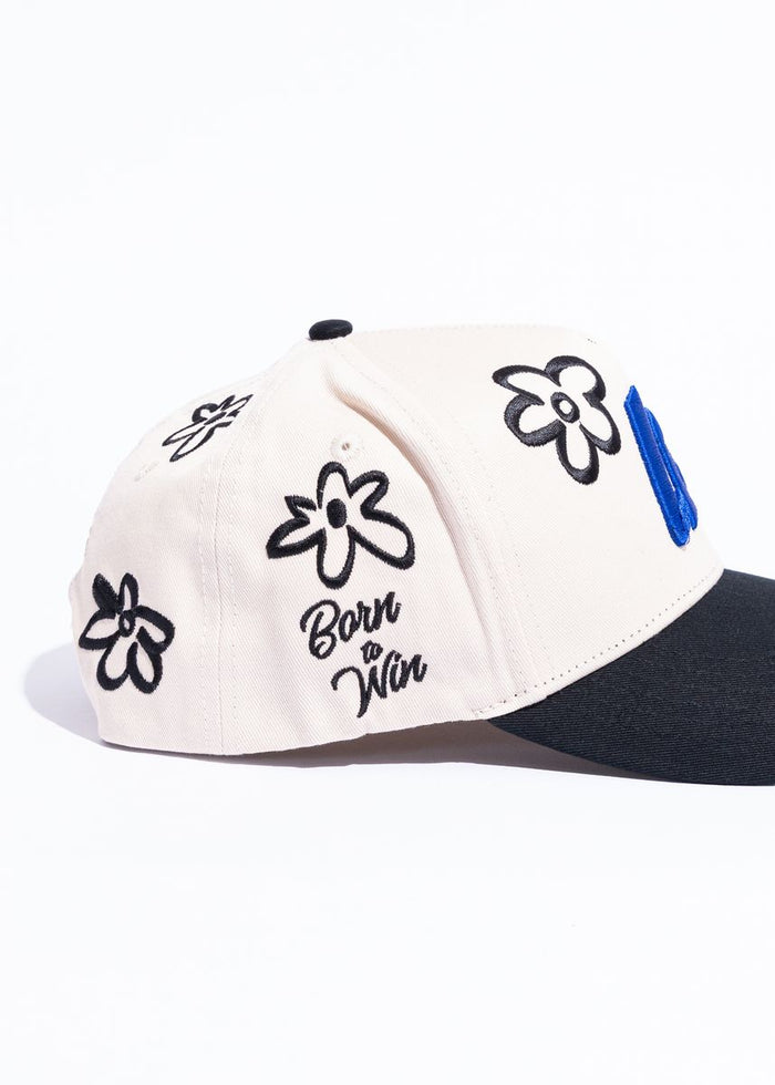 Reference "LA Star" Snapback Hat - Cream/Black (REF880)