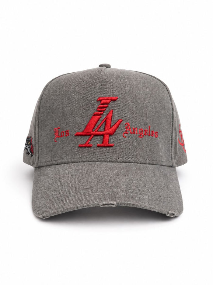 Reference "La Vida" Snapback Hat - Washed Gray (REF901)