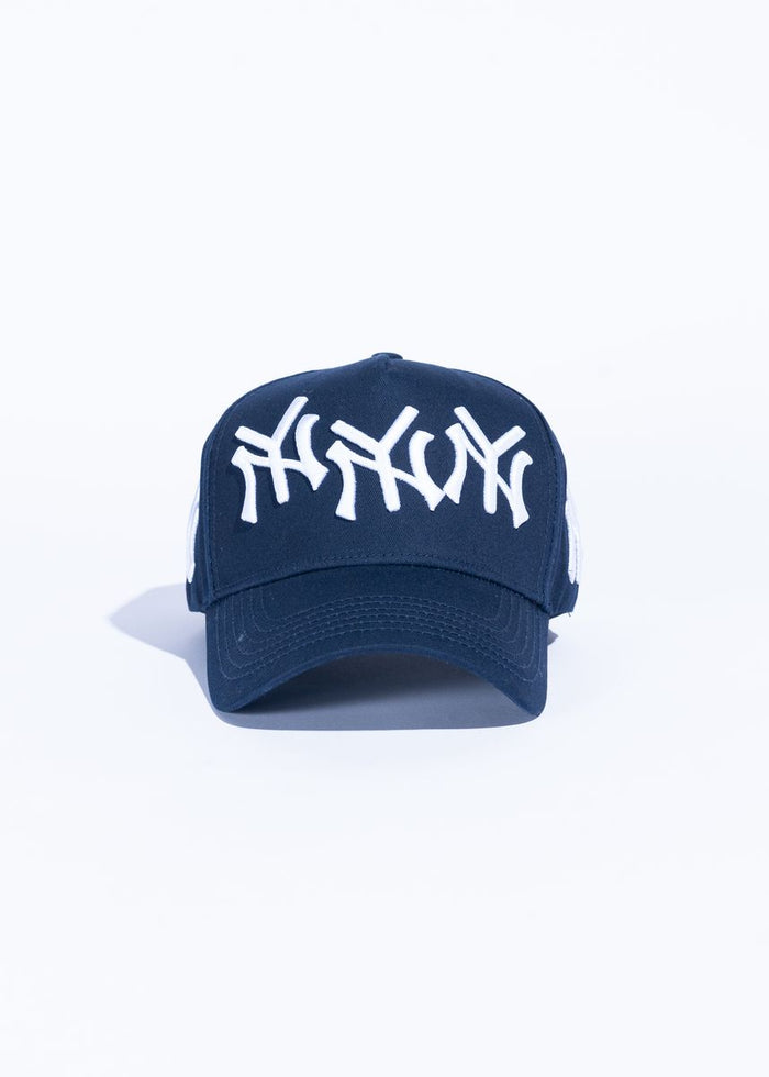 Reference "NY Multi" Snapback Hat - Navy (REF835)
