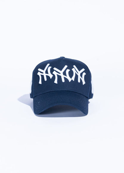 Reference "NY Multi" Snapback Hat - Navy (REF835)