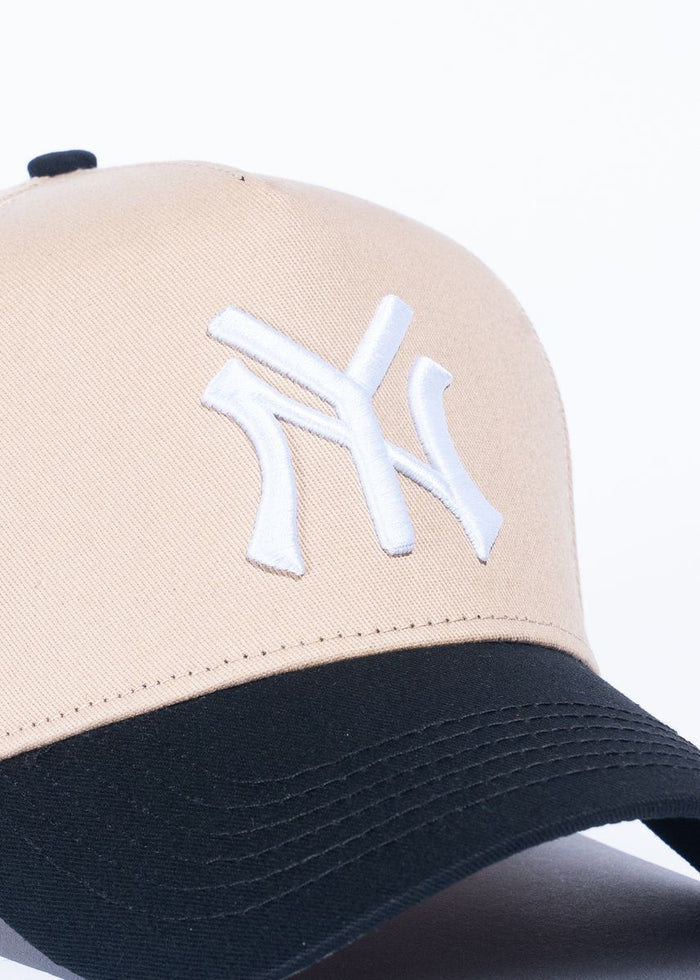 Reference "NY" Snapback Hat - Wheat/Black (REF810)