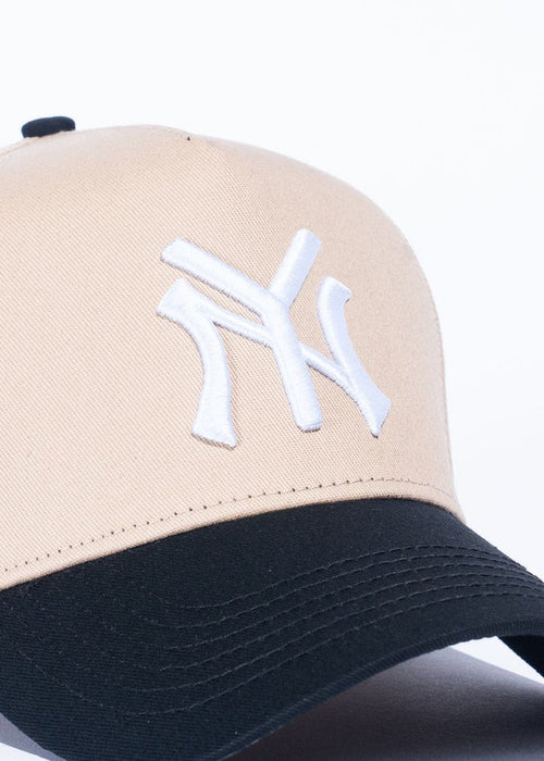 Reference "NY" Snapback Hat - Wheat/Black (REF810)