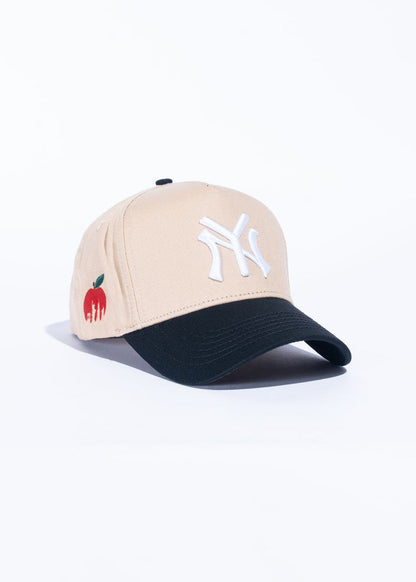 Reference "NY" Snapback Hat - Wheat/Black (REF810)