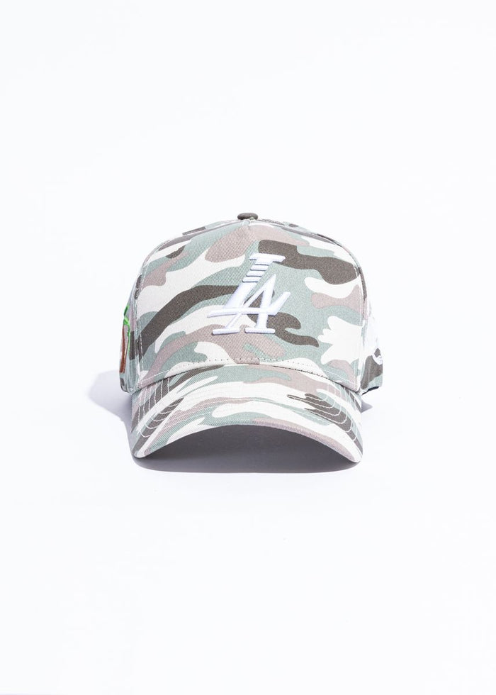 Reference "Paradise LA" Snapback Hat - Gray Camo (REF891)