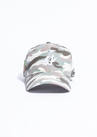 Reference "Paradise LA" Snapback Hat - Gray Camo (REF891)
