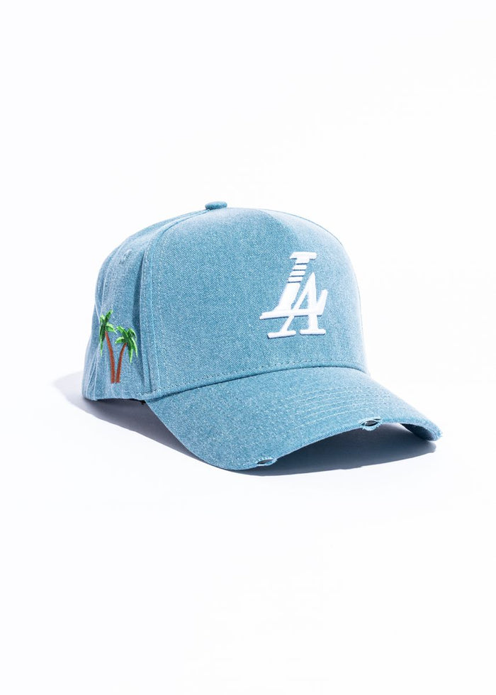 Reference "Paradise LA" Snapback Hat - Washed Blue (REF895)