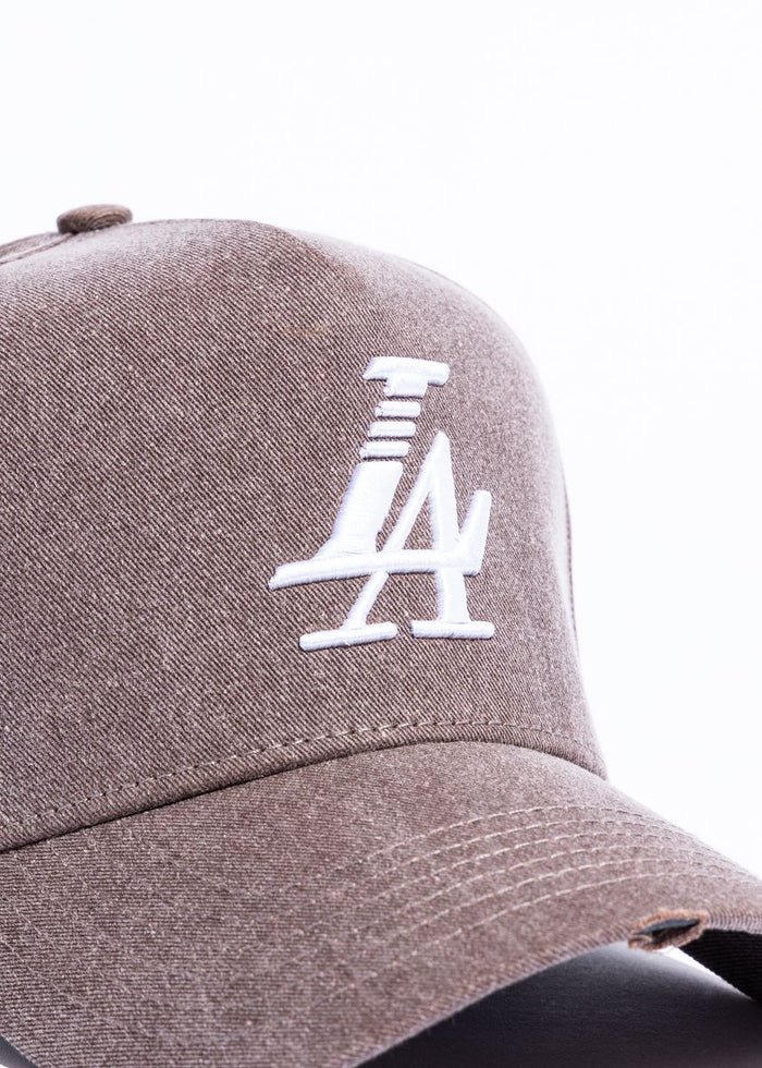 Reference "Paradise LA" Snapback Hat - Washed Brown (REF894)