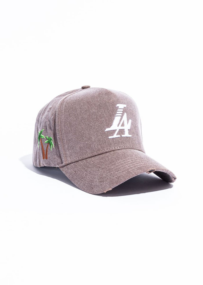 Reference "Paradise LA" Snapback Hat - Washed Brown (REF894)