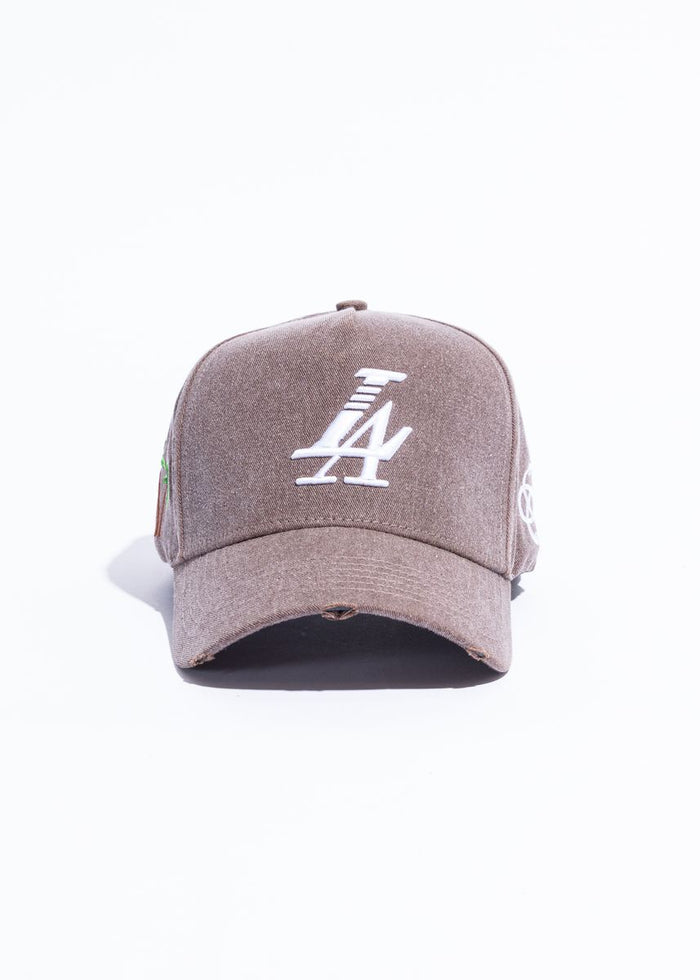 Reference "Paradise LA" Snapback Hat - Washed Brown (REF894)