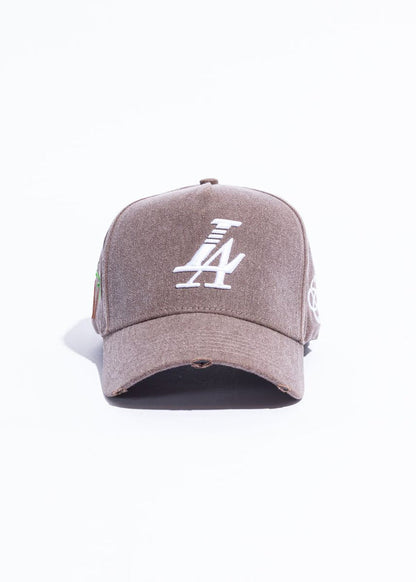 Reference "Paradise LA" Snapback Hat - Washed Brown (REF894)