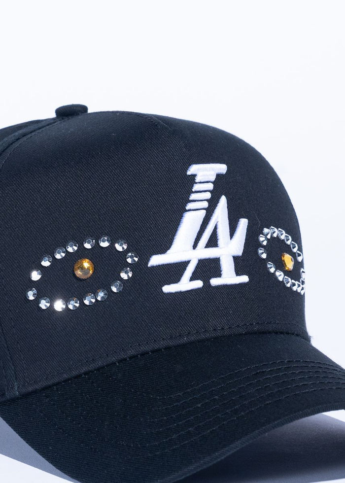 Reference "Paradise LA Stones" Snapback Hat - Black/Yellow (REF825)