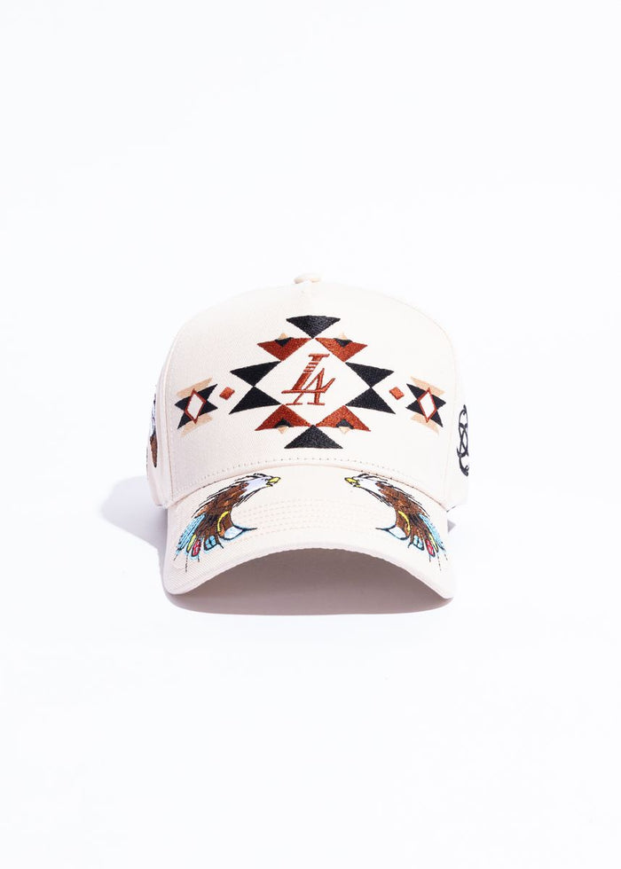 Reference "Paradise LA Tribe" Snapback Hat - Cream (REF897)