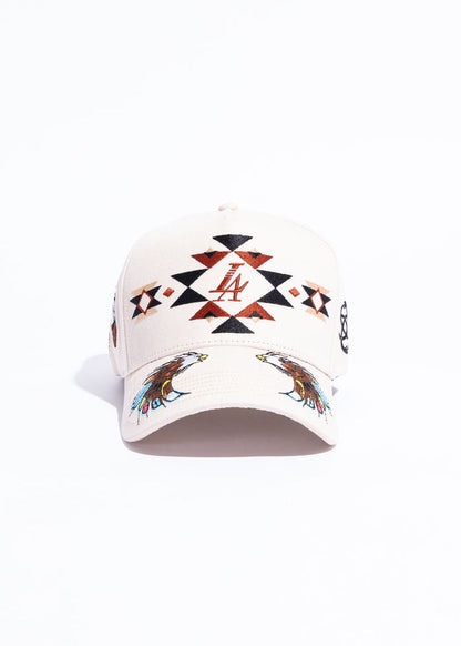 Reference "Paradise LA Tribe" Snapback Hat - Cream (REF897)