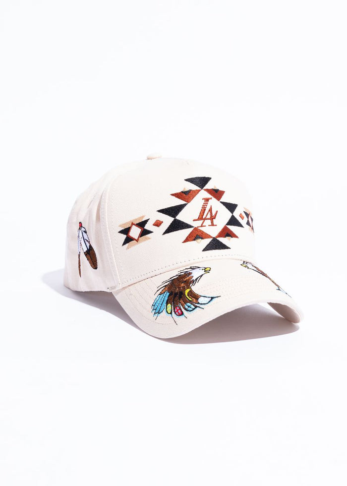 Reference "Paradise LA Tribe" Snapback Hat - Cream (REF897)