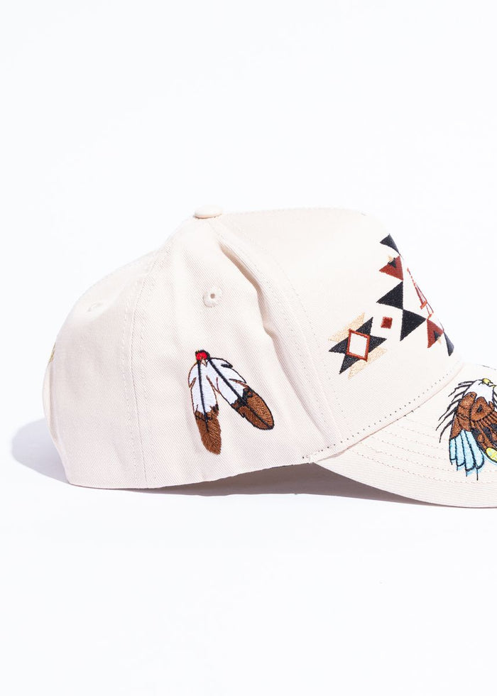 Reference "Paradise LA Tribe" Snapback Hat - Cream (REF897)