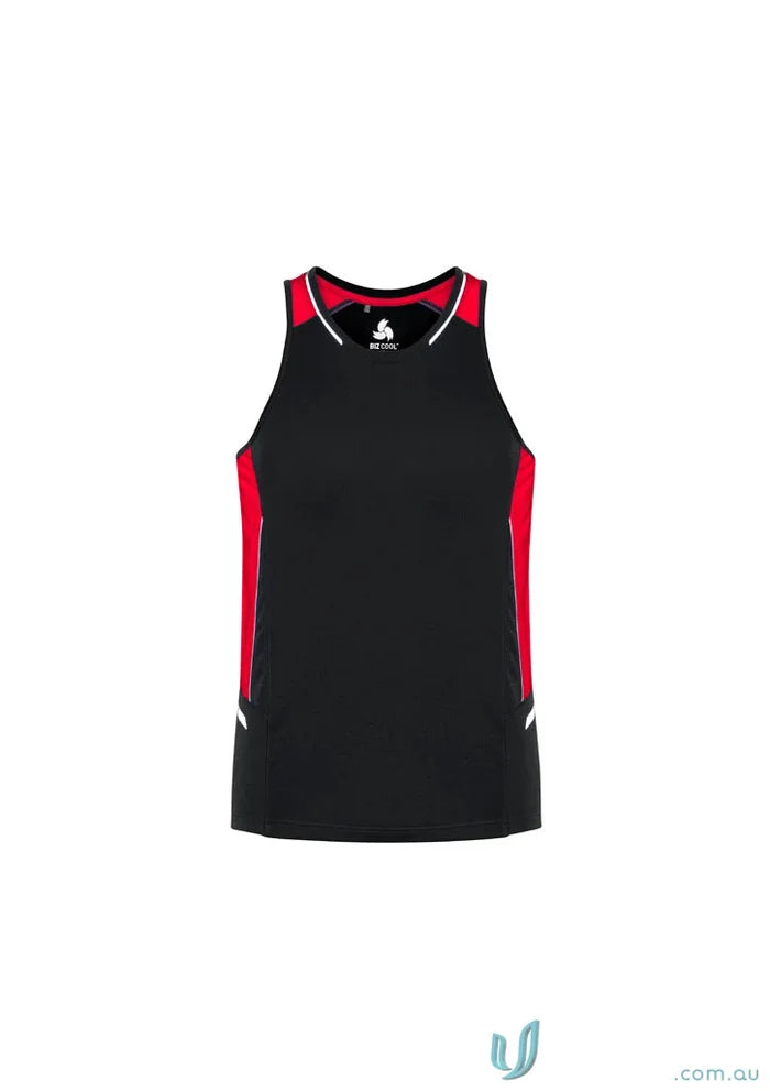 Black and red athletic tank top Renegade Singlet SG702M Biz Cool Micro for active wear