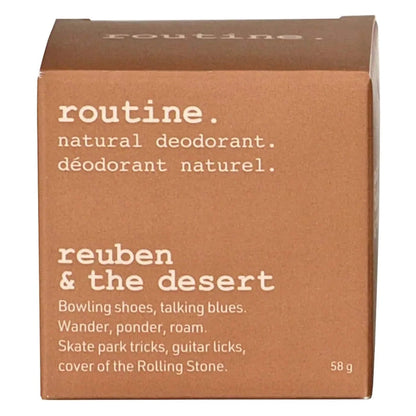Package of Routine. Reuben & The Desert Deodorant 58g