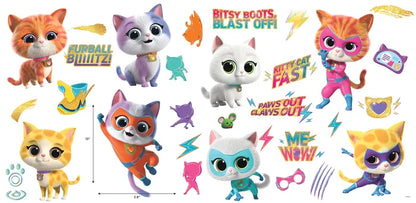 Roommates Super Kitties Peel and Stick Wall Decals Room Stickers