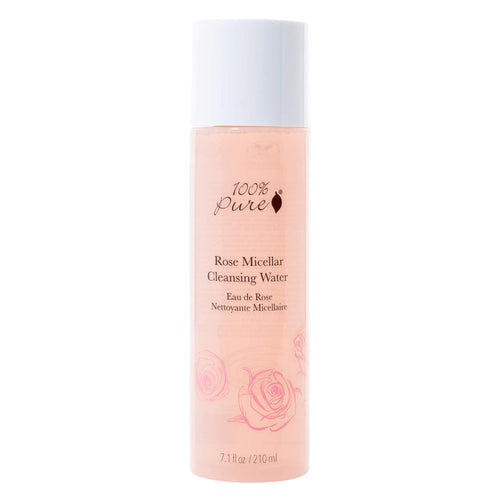 Bottle of 100% Pure Rose Micellar Cleansing Water 210 Milliliters