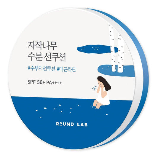 Round Lab Birch Moisturizing Sun Cushion SPF50+ - ikatehouse