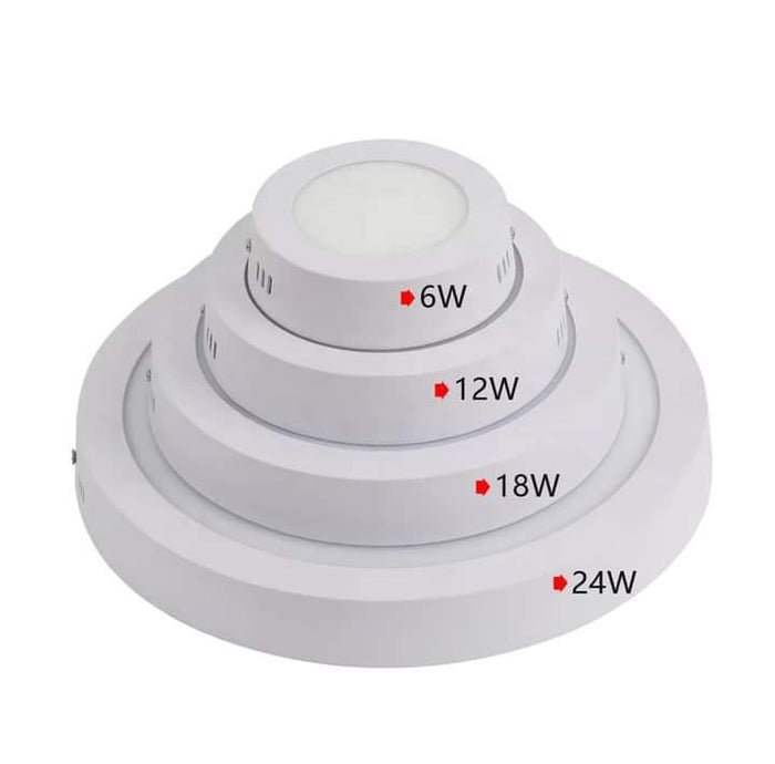 Round LED Surface Mount Panel Light 18W - Cool White