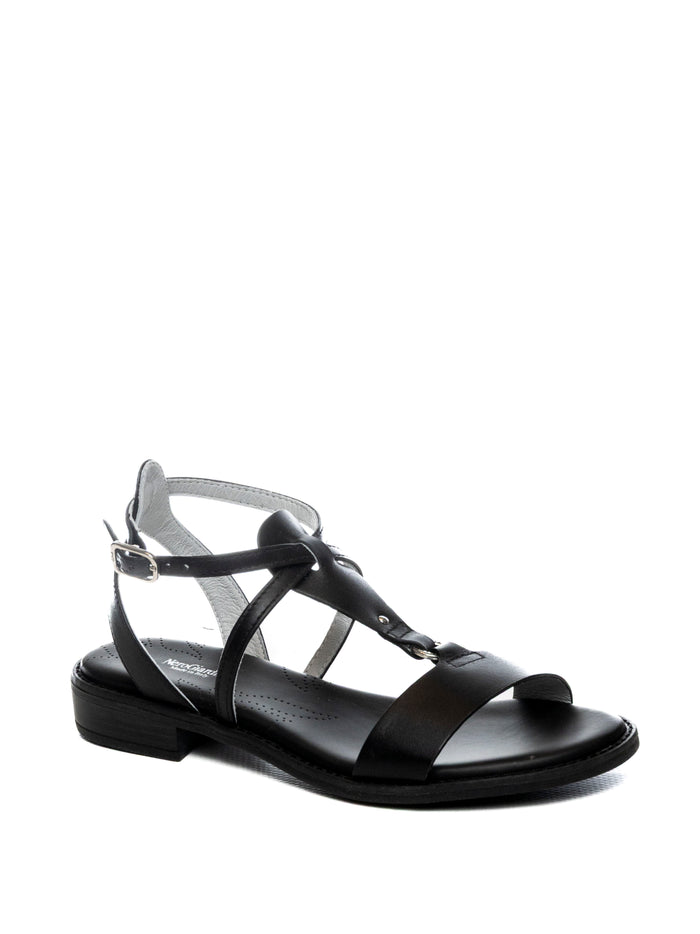 NERO GIARDINI Sandalo pelle nero E615895 TAMIGI-NERO