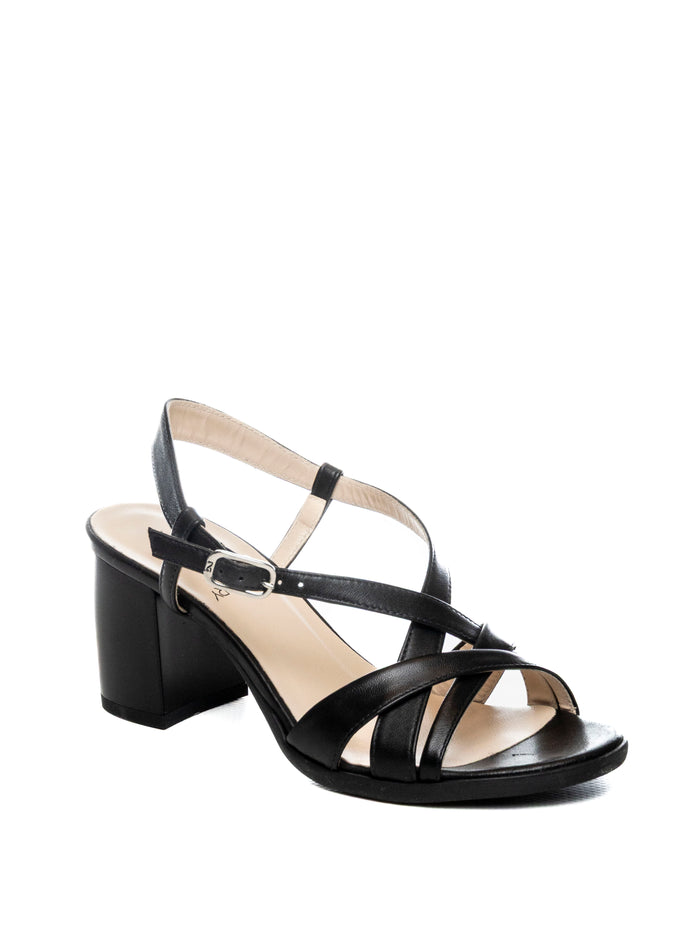 NERO GIARDINI Sandalo pelle nero E615752 PANDORA-NERO