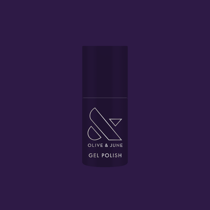 SD - Gel polish bottle in a deep plum shade for an elegant, long-lasting mani by Olive and June
