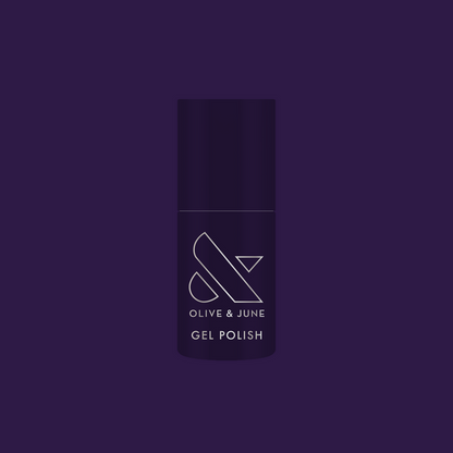 SD - Gel polish bottle in a deep plum shade for an elegant, long-lasting mani by Olive and June
