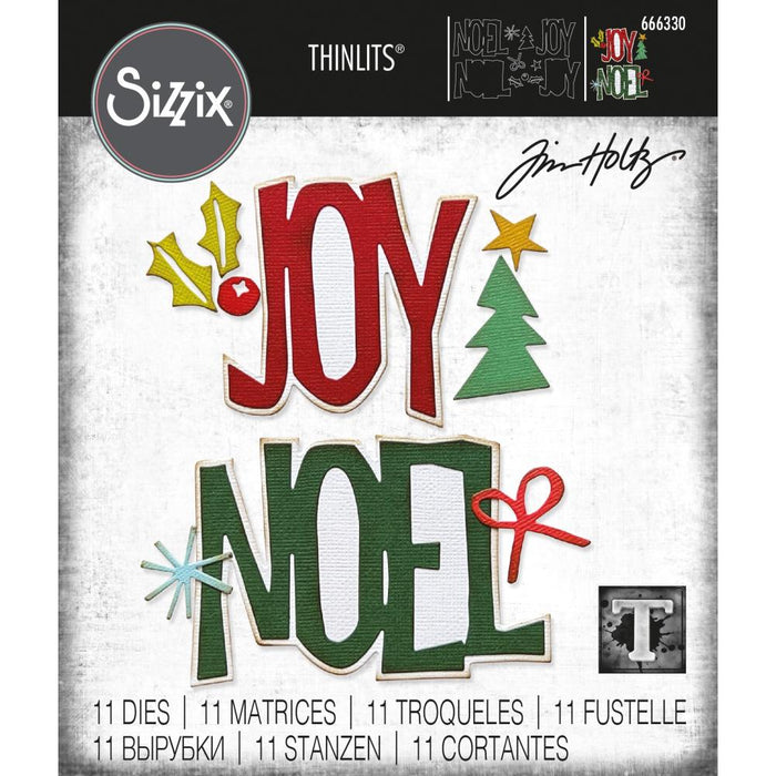 Sizzix - Thinlits Dies By Tim Holtz - 11/Pkg - Big Tidings. Available at Embellish Away located in Bowmanville Ontario Canada.