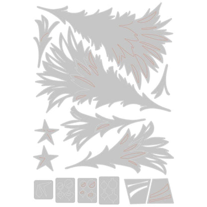 Sizzix - Thinlits Dies By Tim Holtz - 14/Pkg - Trim A Tree Colorize. Available at Embellish Away located in Bowmanville Ontario Canada.
