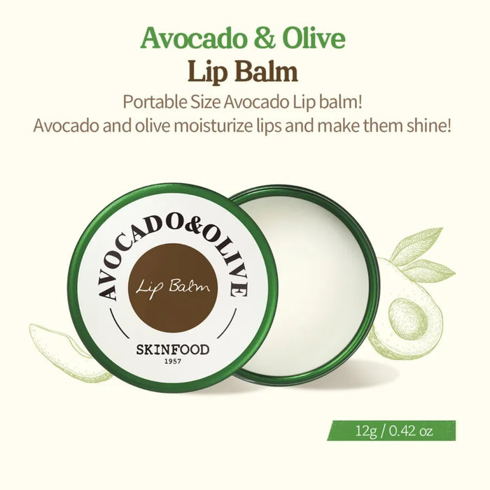 SKINFOOD Avocado & Olive Lip Balm 12g | VGLE Beauty Canada