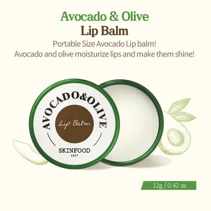 SKINFOOD Avocado & Olive Lip Balm 12g | VGLE Beauty Canada