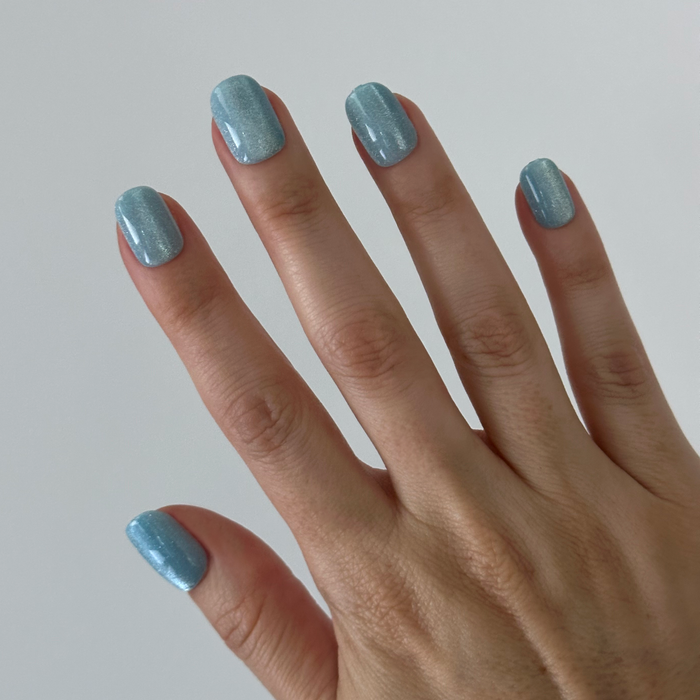 Sky Velvet | Extra Short | Squoval - Tab Press-On