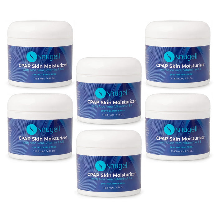 Six Snugell CPAP Skin Moisturizer containers
